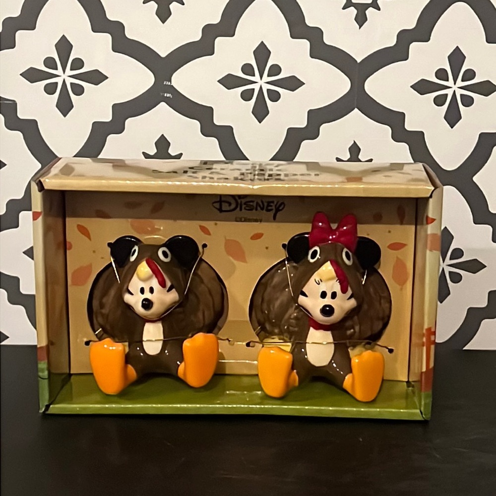 Disney Mickey and Minnie Turkey Salt and Pepper Shakers
